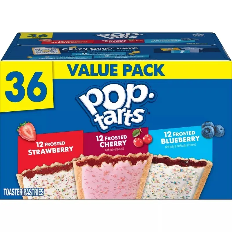 Pop-Tarts Frosted Fruit Strawberry, Cherry and Blueberry Toaster Pastries Variety Pack - 60.9oz/36ct