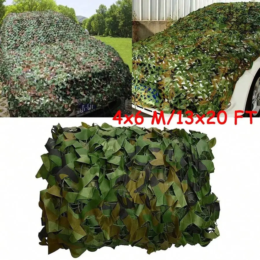 13x20 Feet Camping Camouflage Net Military Camouflage Shade Net Hunting Car Cover, CS Camping Military Hunting Sports Shooting Shelter, Bedroom Ceiling Birthday Party Home Decoration Net