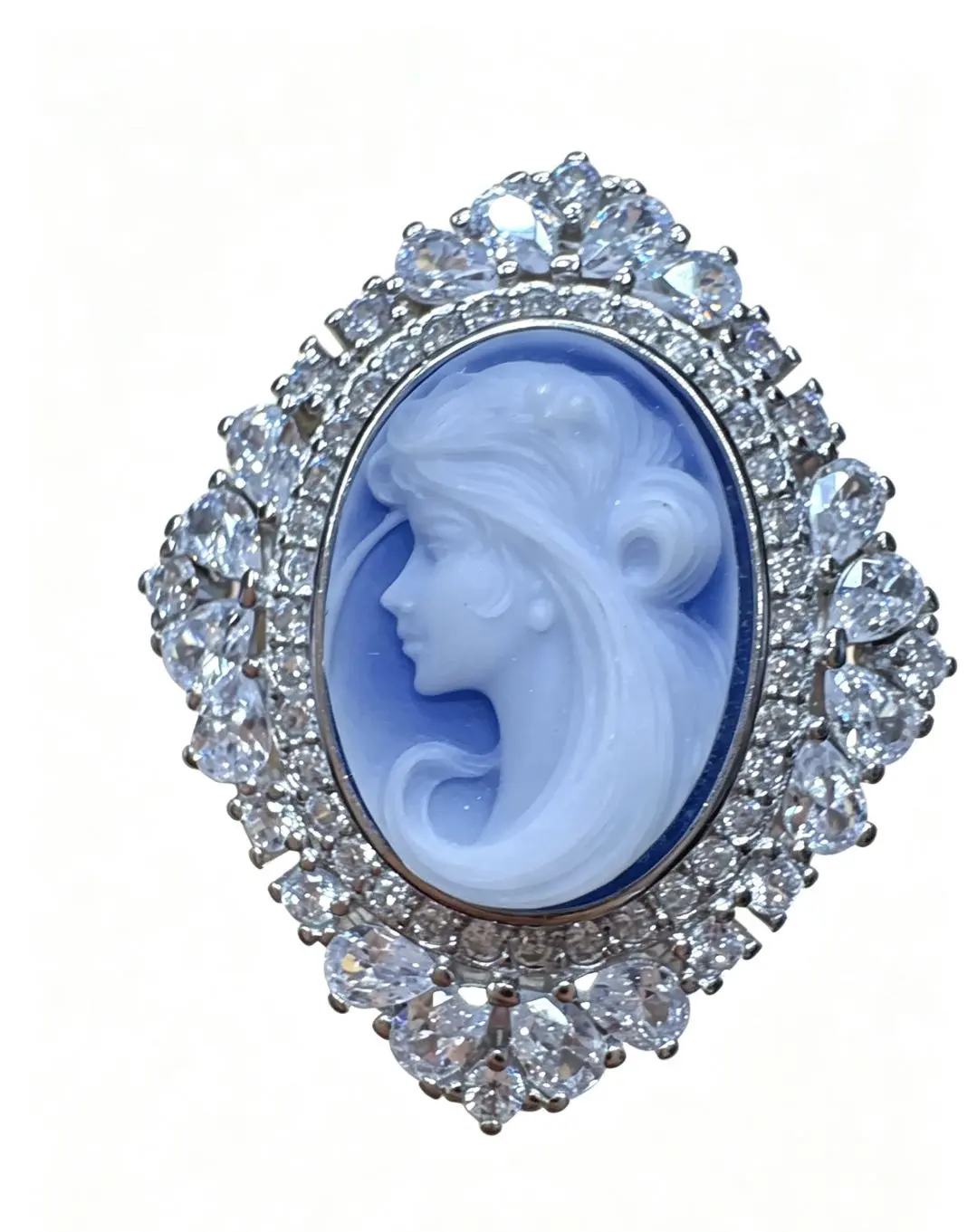 Evelyn(13233)gc.S925 cameo adjustable ring $53/pc