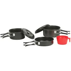 Black Granite Set 6 Piece Steel Cookware Set
