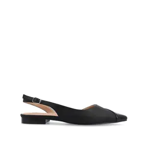 DAPHNNE BALLET FLATS IN TWEED FABRIC - Black