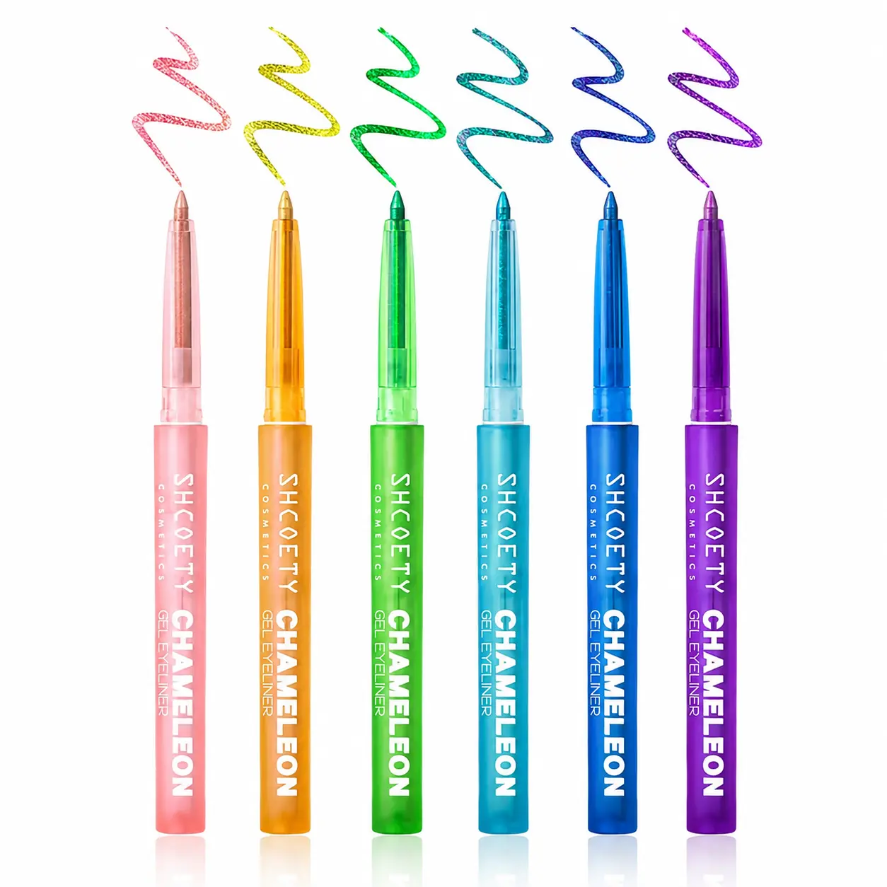 6PCS Chameleon Gel Eyeliner Set | Waterproof Multichrome Color Shift Eye Pencil