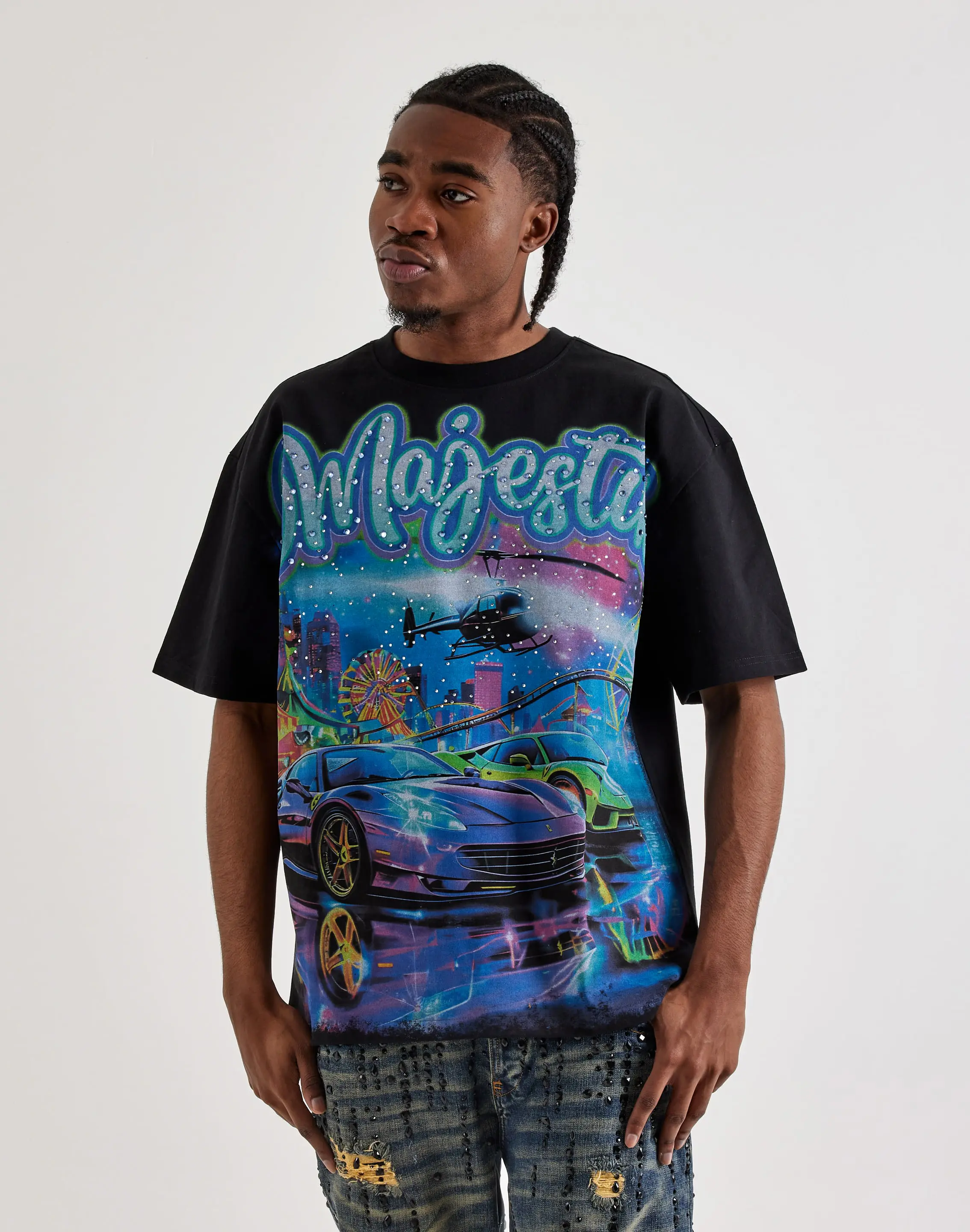 Mens Majestik Theme Park Tee