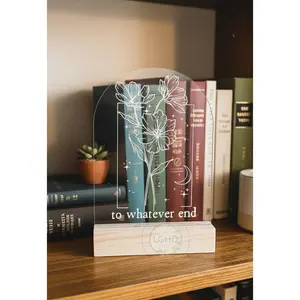 Throne of Glass Shelf Sitter – To Whatever End Quote | Fireheart Aelin Decor | BookTok Romantasy Bookshelf Gift for Sarah J. Maas Fans