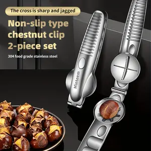 2-Piece Anti-Slip Nut Tool Set| Nut Cracker + Kernel Picker| Perfect for Chestnuts, Macadamias & Bey