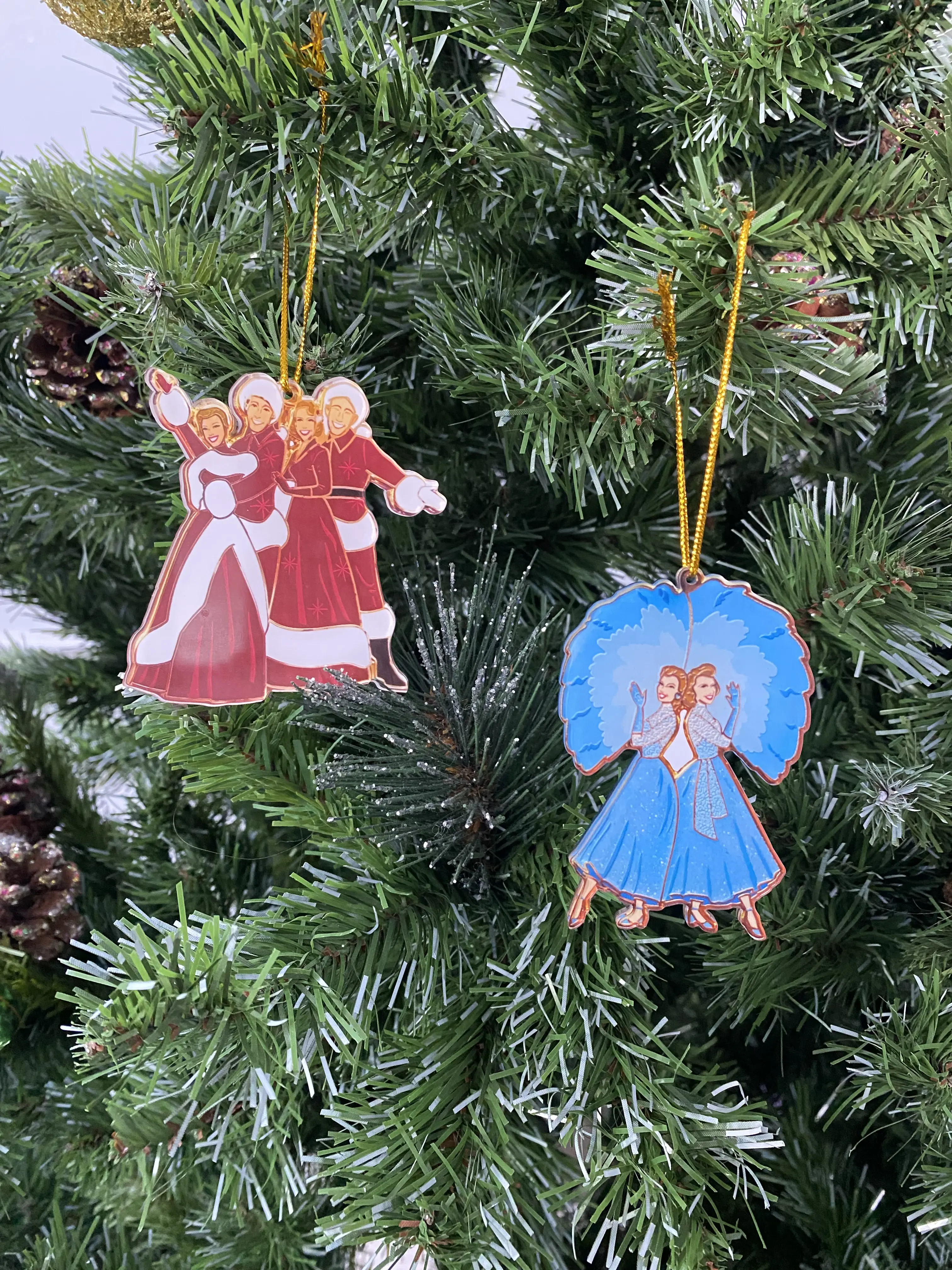 Sisters White Christmas Ornament
