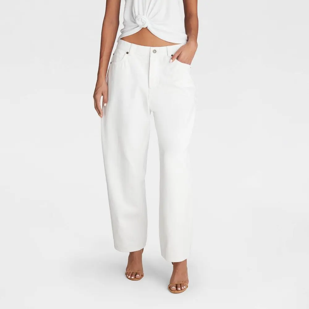 KBB by KAHLANA Women's Mid-Rise Denim Garment - 'The Vintage Straight Leg Jeans', Basic Simple Everyday Bottoms