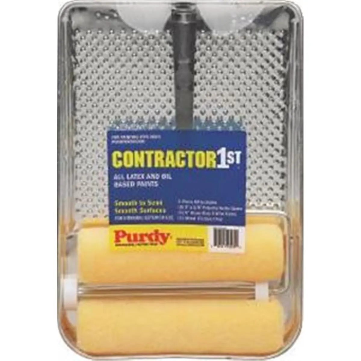 Contractor 1st 4-Pc Paint Roller Tray Kit, Heavy Duty 5-Wire Frame, 9 In. Metal Tray (Model 810200)