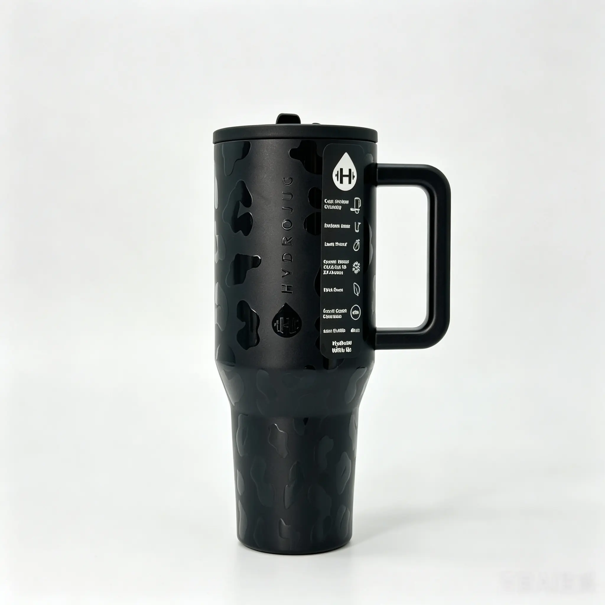 HydroJug 40 oz Black Leopard Tumbler - Leak-proof Stainless Steel Travel Coffee Mug, Insulated Thermos Mug, Keeps Drinks Cold 24H, Drinkware & Flasks Drinkware Flasks Drinkware Flasks Bottled Wide Mouth Leakproof Glass Juice Bottles water