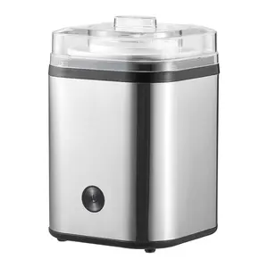 Ice Cream Maker, 2.11 Qt. Large Capacity, Electric Automatic Ice-Cream Machine, with Easy Operation & Cleaning, Stainless Steel Shell, for Homemade Frozen Yogurt, Fruit Sorbet, Gelato, Silver