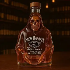 Grim Reaper Whiskey Decanter 320ML, Spooky Glass Bottle for Jack Daniel's & Bourbon, Perfect Gift for Whiskey Lovers
