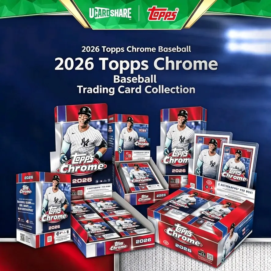 2026 Topps Chrome Baseball Value Edition Box (Aaron Judge Cover) - Exclusive Red White & Blue Parallel Cards Inside!