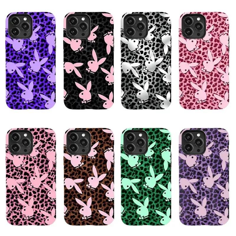 Playboy Phone Case — Featuring the Classic Rabbit Head Logo and Retro Street-Style Graphics; Compatible with iPhone 11–17 Pro MaxPlus