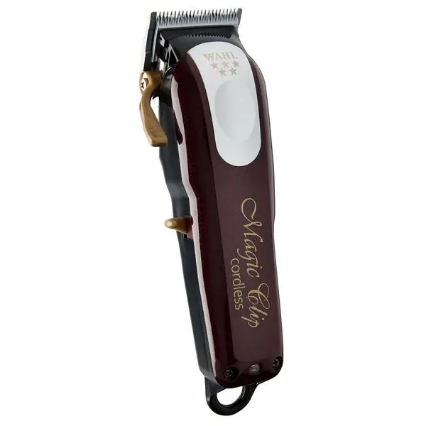 Professional 5 Star Series Magic Clip Cordless Hair Clipper, Stagger-Tooth Blade Professional Hair Trimmer with Attachments, 100+ Minute Run Time