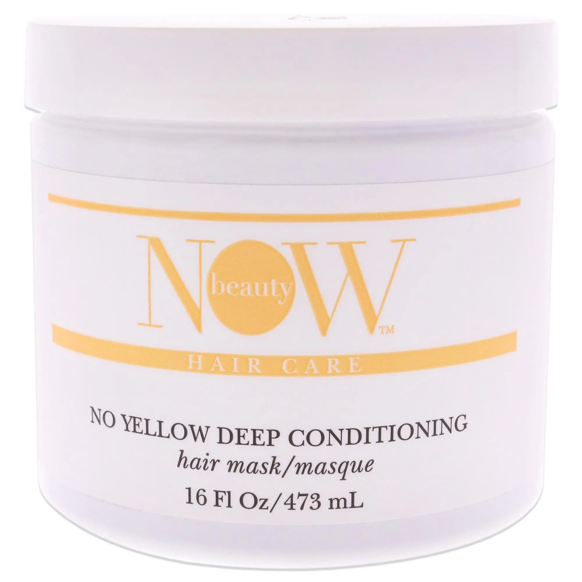 NOW Beauty No Yellow Deep Conditioning Hair Mask - Unisex Hair Care Deep Mask, Prevents Yellowing, 16 fl oz