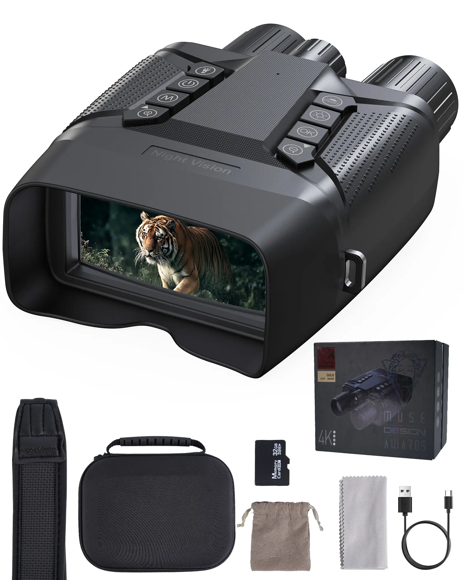 Night Vision Goggles for Adults 4k: Tactical Binoculars with Camera - Infrared Goggles for Hunter - Digital Electronics Gift - Hunting Gifts for Men/Dad/Husband - Cool Tech Gadgets for Camping/Boating