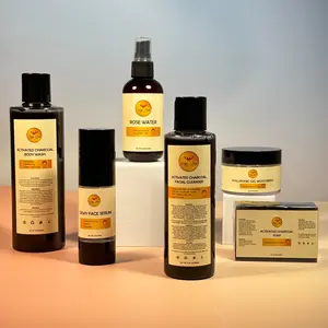 Activated Charcoal Skincare Set – Complete Face & Body Care Kit with Cleanser, Body Wash, Serum, Moisturizer & Soap