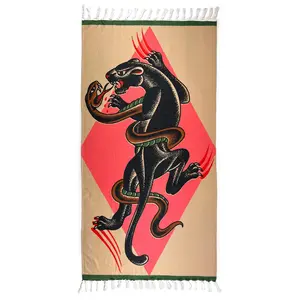 PANTHER AND SNAKE TURKISH TOWEL