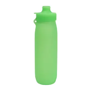 Silipint 30oz Silicone SiliH2O Glow-in-the-Dark Water Bottle – Premium LFGB-Certified, 100% Food-Grade Drinkware – Unbreakable, BPA-Free, Dishwasher Safe, Reusable Non-Toxic Portable Washable Everyday Hydration, Travel, Gym & Night Jogging, LED Party