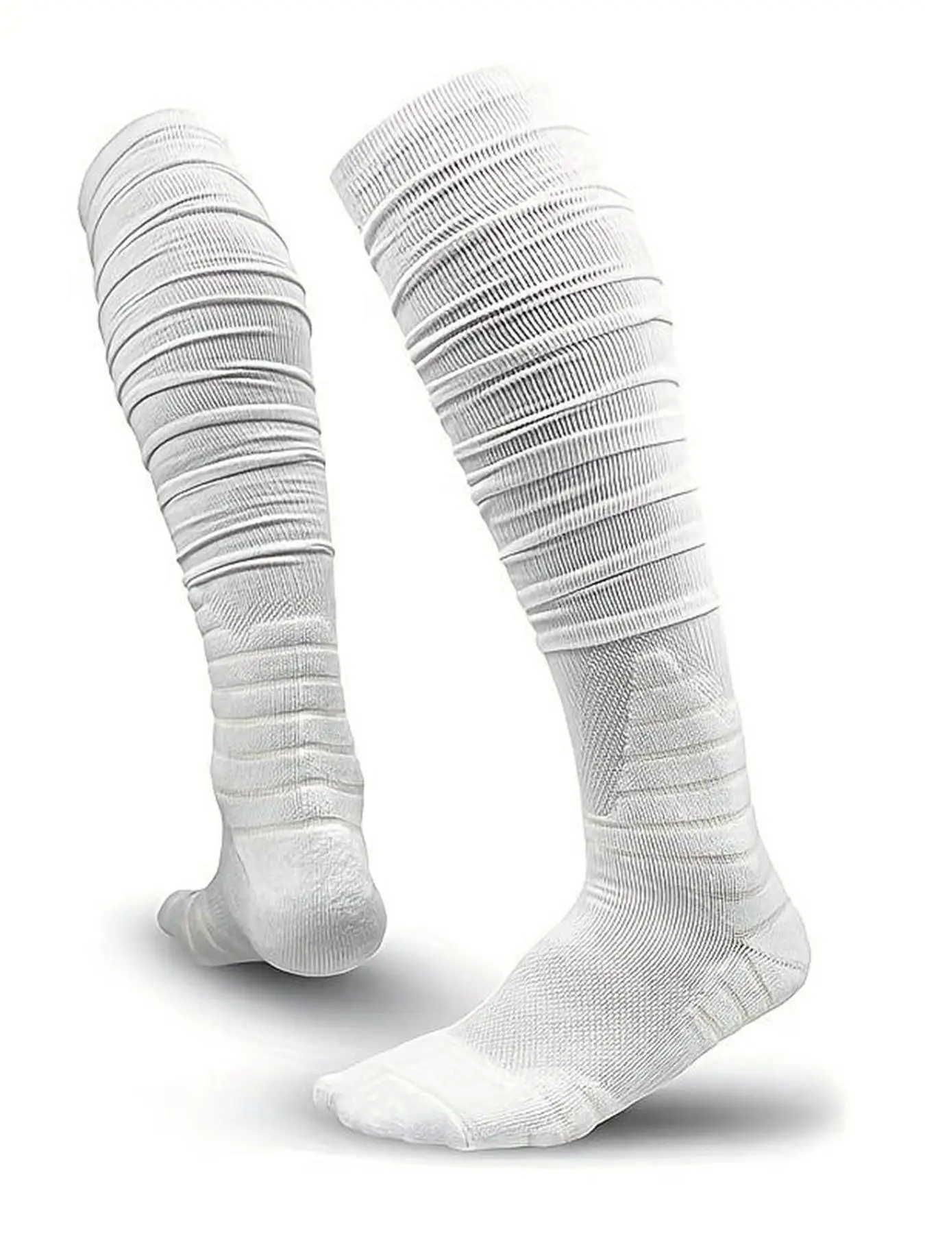 Men's 1 Pair Solid Anti-Slip Over The Calf Socks, Casual Comfy Breathable Socks For Daily Outdoor Wear, Men's Socks For All Seasons, Birthday Wear Wea