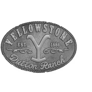 Yellowstone Dutton Ranch Y Logo Established 1886 Belt Buckle