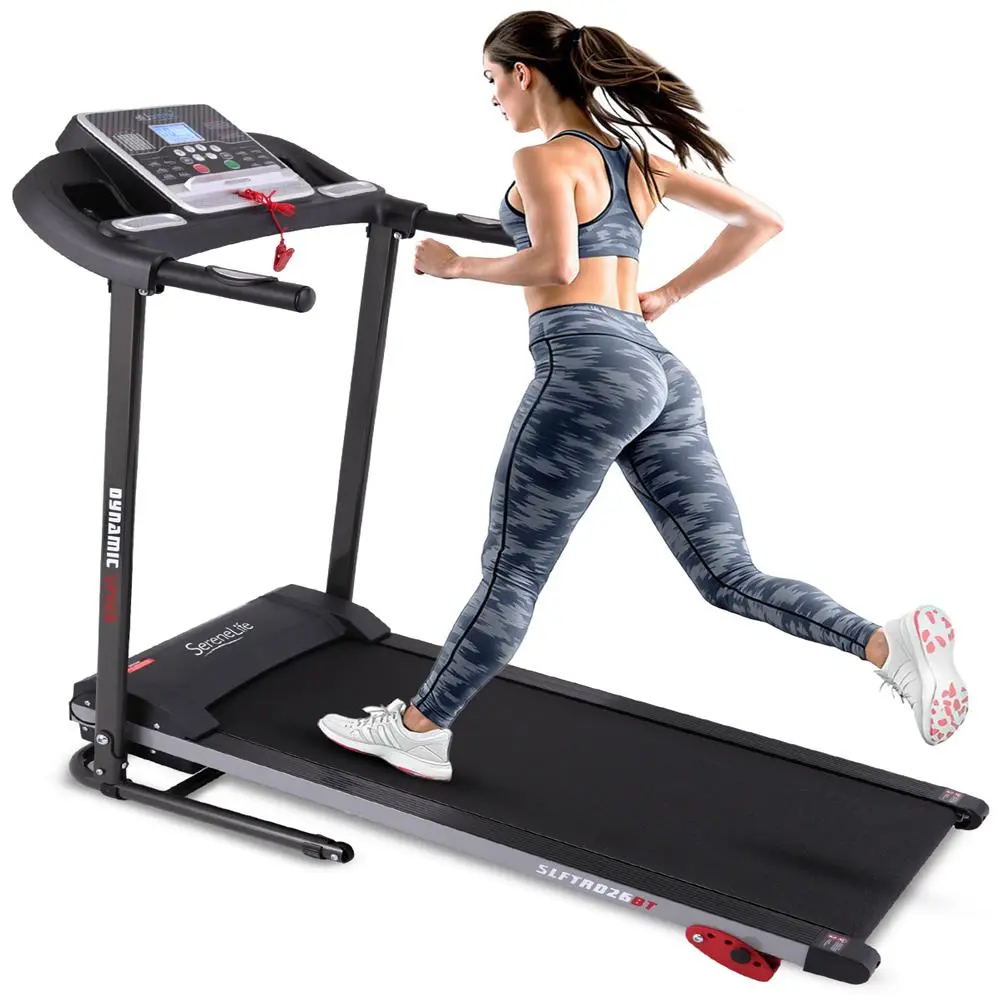 Foldable 1HP Electric Treadmill with Manual Incline, Digital Exercise Machine for Home Gym Cardio, 6 MPH Speed, 12 Programs & Bluetooth App Support for Walking & Running, Home Gym Equipment