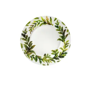 Chefanie Green Leaves Dinner Plate
