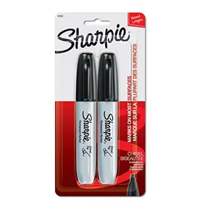 Merchandise  Sharpie Broad Markers, Chisel Black, 2 Count