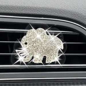 Auto  Elephant Air Conditioning Outlet Clip, Bling Accessories, Interior Decoration Charm, Cute  Decor ()