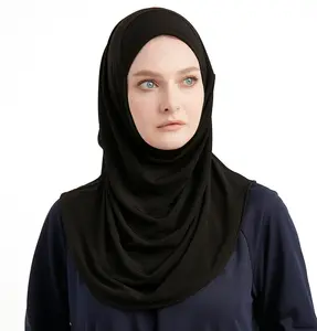 Modefa Premium One Piece Instant Short Hijab - Black