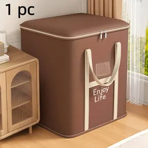 One Oversized Folding Multifunctional Storage Bag Featuring a Zipper Closure, Enhanced And Broader Handle, Perfect for Keeping Bedding, Organizing Closets, And Transporting Items