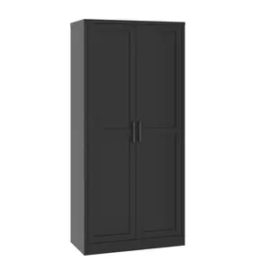 Metal Pantry Cabinet with Adjustable Shelves, Heavy-Duty Metal Storage Cabinet with 2 Doors Organizer for Kitchen, Office, Garage