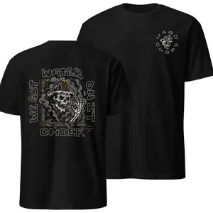 Hard CHGRS Firefighter Graphic T-Shirt, Soft Cotton Blend Shirt, Bold Firefighter Humor Tee, Casual Apparel for Men, Firefighter Support Gift