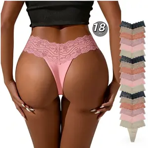 Sexy Thong thongs period  underwear for  Women 6-12-18 Pcs Soft Breathable Fabric with Sparkling Rhinestones Perfect Daily Use Office Dates Essential Everyday Wardrobe Ideal Gift for Her Trending Multi-Color Set Womenswear breathable underwear  Chic Piece