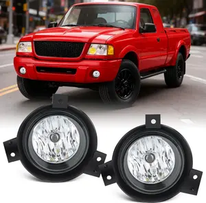 Nilight Fog Lights Assembly Compatible with 2001 2002 2003 Ford Ranger w/H10 12V 42W Bulbs Clear Lens Driver and Passenger Side