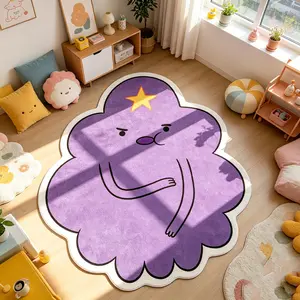 Cloud Cartoon Asymmetrical Rug, Healing Bedroom Mat, Creative Living Room Sofa Carpet, Universal for Bedroom/living Room