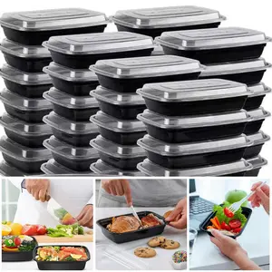 Disposable Bento Box Set, Reusable Microwave Safe Food Storage Containers, Durable Lunchbox Organizer (20/30/50 Pack), Microwavable Bento Box
