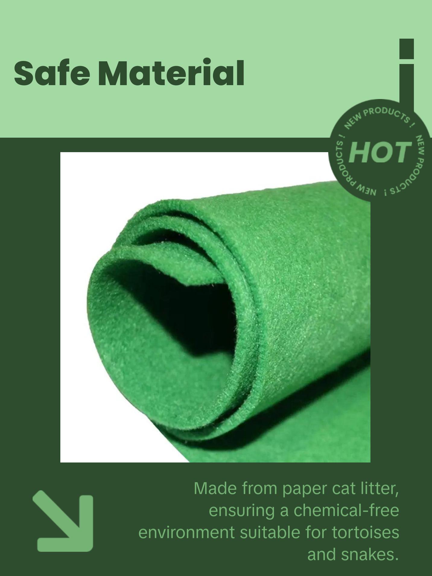 Lizard Climb Mat - Reptile Carpet Bedding with Strong Water Absorption for Tortoises & Snakes