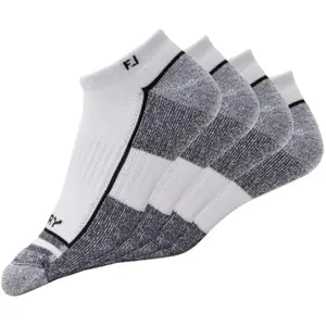 FootJoy ProDry Roll Tab Golf Socks - Premium Anti-Blister Low Cut Athletic Sports Socks with Non-Slip Heel Tab Cushion Comfort for Men