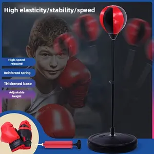 Boxing Training Set with Ball and Gloves, Durable for Indoor and Outdoor Use, Classic, Perfect Gift for Boxing Enthusiasts