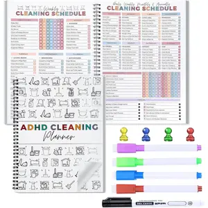 Cleaning Planner, Cleaning Schedule and Checklist Organizer, Daily Weekly Monthly Household Cleaning Planner, Chore Chart Notebook for , Family Cleaning Tasks, DIY  Improvement, Editable Template