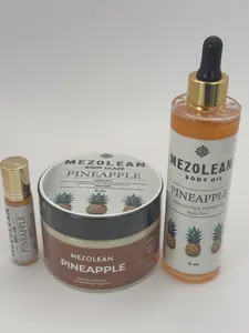 Mezolean Pineapple Scented Moisturizing and Whitening body glaze , body oil and roll on