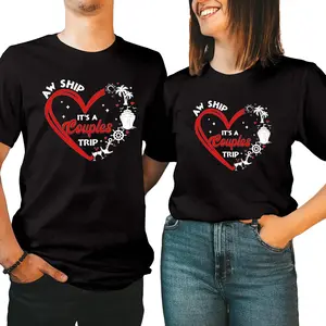 It's a Couples Trip, Couple Cruise Vacation Couple Matching T-Shirt, Shirts For Couples, Gift For Girlfriend, Gift For Boyfriend Casual Cotton Love