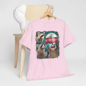 Funny Meme Three Raccoons Dr Pepper Vintage Graphic Shirt, Retro Raccoon Moon Shirt, Full Size Options, Everyone Womenswear