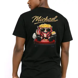 Michael Jackson Inspired Popcorn Shirt This Is Gonna Be Good Tee Funny Movie Night Graphic Tee Front Back Unisex Streetwear