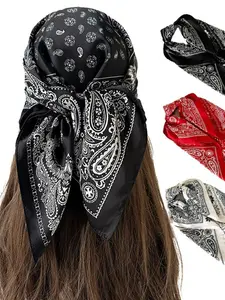 Vintage Paisley Pattern Scarf and Headband, Unisex Head Wrap for Casual Street Style, Available in 3 Colors for All Seasons, Paisley Print Scarf