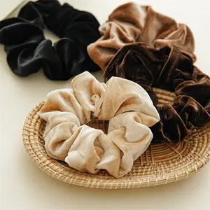 4PCS Soft Velvet Hair Bands – Comfortable Scrunchies for Easy Hairstyles, Great for Daily Wear & Gift Giving