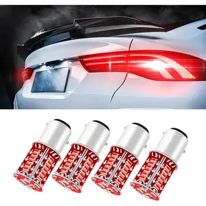 4Pcs 1157 LED Bulb, Super Bright LED Backup Reverse Lights,12V Flashing Strobe Blinking Brake Lights 1157 2057 2357 7528 BAY15D LED Bulbs with Projector Replacement for Brake Tail Stop Lights
