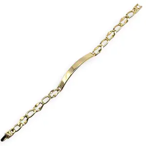 14K Gold Plated Name Plate Bracelet for Women