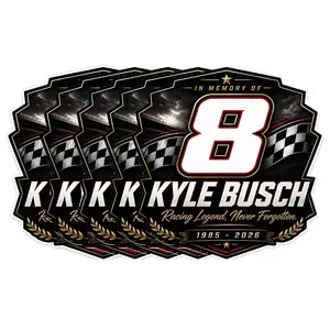 Forever Rowdy Sticker Racing Legend Never Forgotten, Kyle Busch Decal Laptop Bumper Decal Window Waterproof Car Stickers